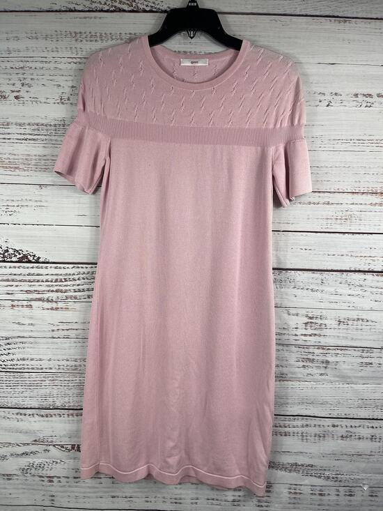 Leggiadro Dresses & Skirts - Leggiadro Sweater Dress Women's Size S Pink Cotton Silk Knit Short Sleeve Italy